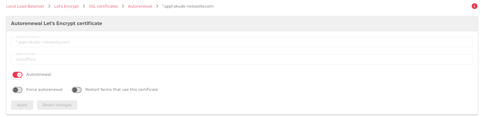 Auto renewal flag for Let’s Encrypt Certificate Management
